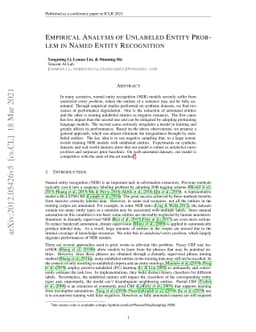 Empirical Analysis of Unlabeled Entity Problem in Named Entity
  Recognition