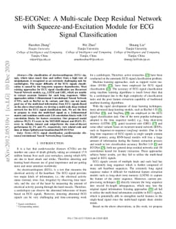 SE-ECGNet: A Multi-scale Deep Residual Network with
  Squeeze-and-Excitation Module for ECG Signal Classification
