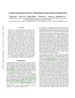 Amodal Segmentation Based on Visible Region Segmentation and Shape Prior
