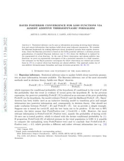 Bayes posterior convergence for loss functions via almost additive
  Thermodynamic Formalism
