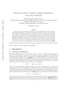 Asymptotic study of stochastic adaptive algorithm in non-convex
  landscape