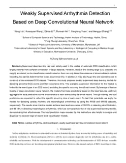 Weakly Supervised Arrhythmia Detection Based on Deep Convolutional
  Neural Network