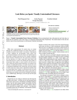 Look Before you Speak: Visually Contextualized Utterances