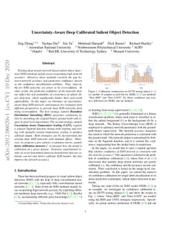 Uncertainty-Aware Deep Calibrated Salient Object Detection