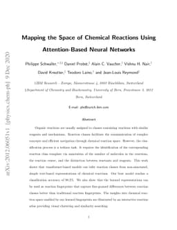 Mapping the Space of Chemical Reactions Using Attention-Based Neural
  Networks