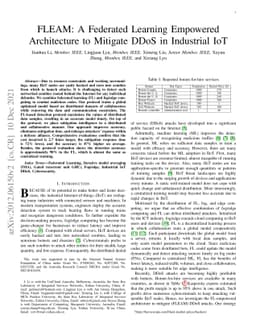 FLEAM: A Federated Learning Empowered Architecture to Mitigate DDoS in
  Industrial IoT