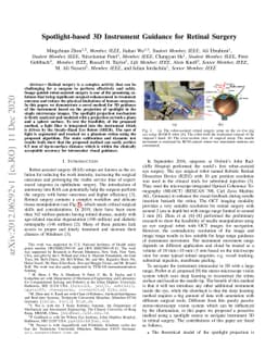 Spotlight-based 3D Instrument Guidance for Retinal Surgery