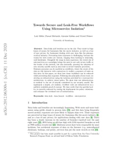 Towards Secure and Leak-Free Workflows Using Microservice Isolation