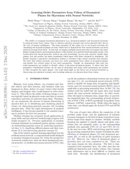 Learning Order Parameters from Videos of Dynamical Phases for Skyrmions
  with Neural Networks