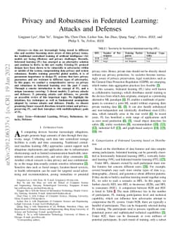 Privacy and Robustness in Federated Learning: Attacks and Defenses