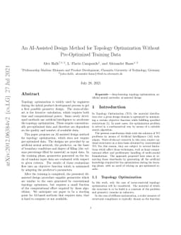 An AI-Assisted Design Method for Topology Optimization Without
  Pre-Optimized Training Data