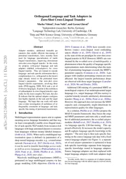 Orthogonal Language and Task Adapters in Zero-Shot Cross-Lingual
  Transfer