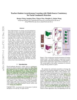 Teacher-Student Asynchronous Learning with Multi-Source Consistency for
  Facial Landmark Detection