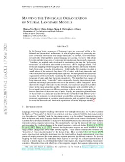 Mapping the Timescale Organization of Neural Language Models