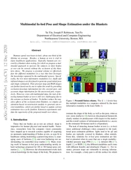 Multimodal In-bed Pose and Shape Estimation under the Blankets