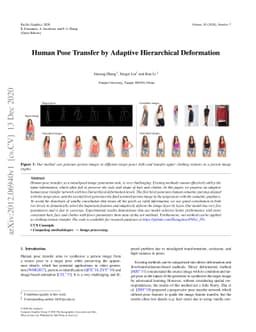 Human Pose Transfer by Adaptive Hierarchical Deformation