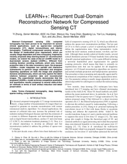 LEARN++: Recurrent Dual-Domain Reconstruction Network for Compressed
  Sensing CT