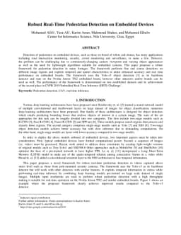 Robust Real-Time Pedestrian Detection on Embedded Devices