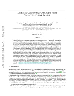 Learning Contextual Causality from Time-consecutive Images