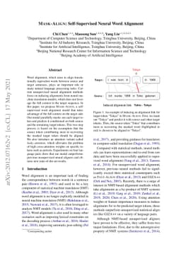 Mask-Align: Self-Supervised Neural Word Alignment