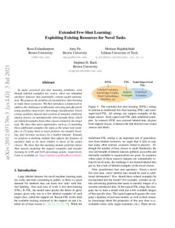 Extended Few-Shot Learning: Exploiting Existing Resources for Novel
  Tasks