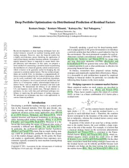 Deep Portfolio Optimization via Distributional Prediction of Residual
  Factors