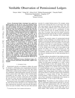 Verifiable Observation of Permissioned Ledgers