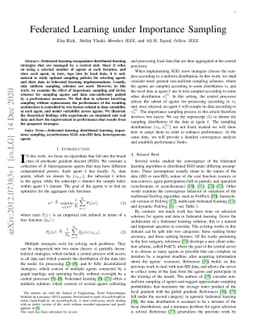 Federated Learning under Importance Sampling