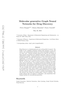 Molecular graph generation with Graph Neural Networks