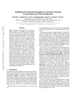 Rethinking the Promotion Brought by Contrastive Learning to
  Semi-Supervised Node Classification