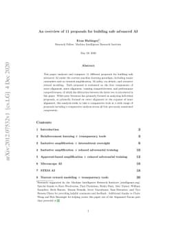 An overview of 11 proposals for building safe advanced AI