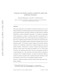 A generic and density-sensitive method for multi-scale pedestrian
  dynamics