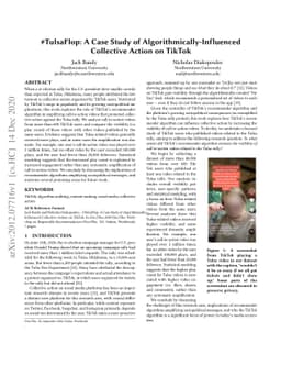#TulsaFlop: A Case Study of Algorithmically-Influenced Collective Action
  on TikTok