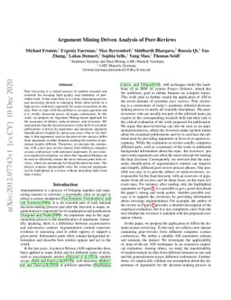 Argument Mining Driven Analysis of Peer-Reviews
