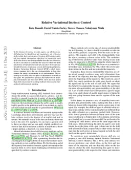 Relative Variational Intrinsic Control