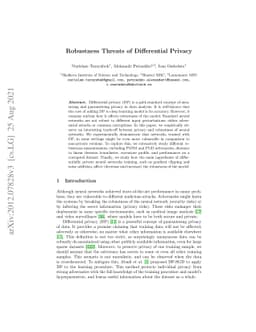 Robustness Threats of Differential Privacy
