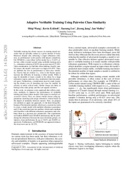 Adaptive Verifiable Training Using Pairwise Class Similarity