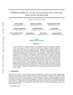 NVIDIA SimNet^{TM}: an AI-accelerated multi-physics simulation framework