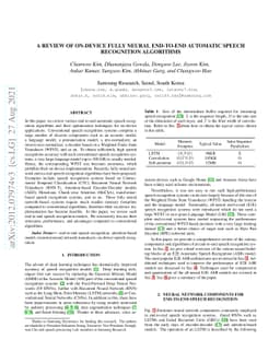 A review of on-device fully neural end-to-end automatic speech
  recognition algorithms