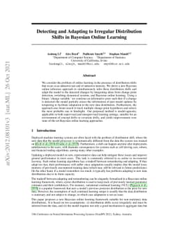 Detecting and Adapting to Irregular Distribution Shifts in Bayesian
  Online Learning
