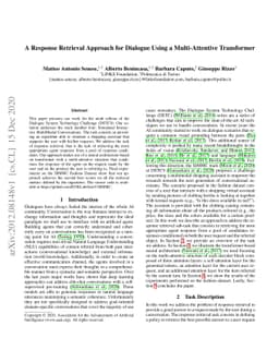 A Response Retrieval Approach for Dialogue Using a Multi-Attentive
  Transformer