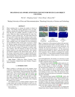 Dilated-Scale-Aware Attention ConvNet For Multi-Class Object Counting