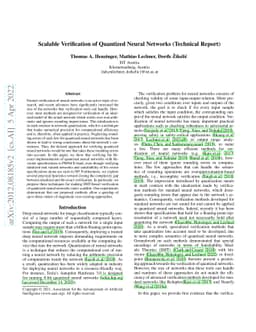 Scalable Verification of Quantized Neural Networks (Technical Report)