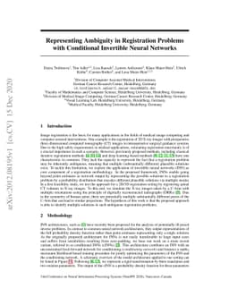 Representing Ambiguity in Registration Problems with Conditional
  Invertible Neural Networks