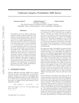 Calibrated Adaptive Probabilistic ODE Solvers