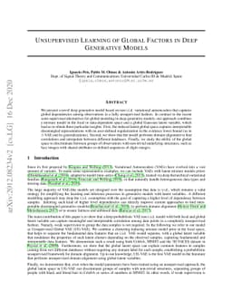 Unsupervised Learning of Global Factors in Deep Generative Models