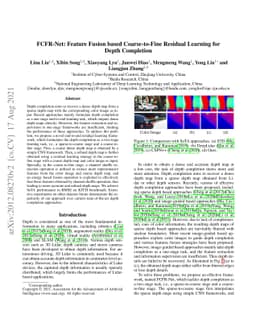 FCFR-Net: Feature Fusion based Coarse-to-Fine Residual Learning for
  Depth Completion
