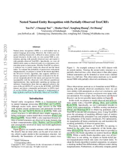 Nested Named Entity Recognition with Partially-Observed TreeCRFs