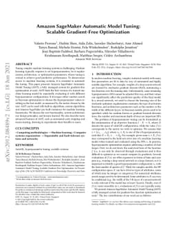 Amazon SageMaker Automatic Model Tuning: Scalable Gradient-Free
  Optimization