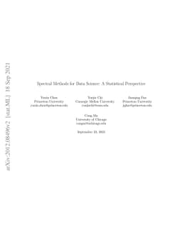 Spectral Methods for Data Science: A Statistical Perspective